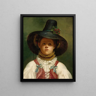 Return of the Haymaking in the Mountain Pastures - Adolf Loben — framed artwork on a wall