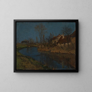 Blue Day of March - Adolf Luntz — framed artwork on a wall
