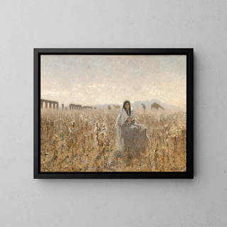 L'aqueduc de Zaghouan - Adolf Meckel von Hemsbach — framed artwork on a wall