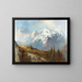 the Ortler and the Königsspitze from the Malserhaide pastures in Tyrol - Adolf Obermüllner — framed artwork on a wall