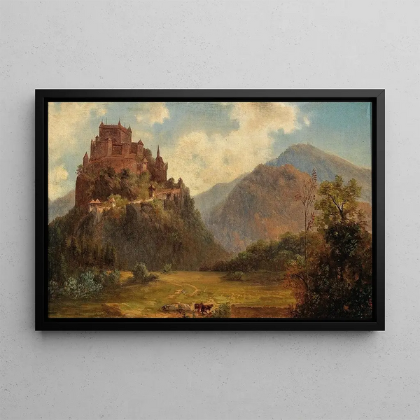 View of Hochosterwitz Castle, Carinthia - Adolf Obermüllner — framed artwork on a wall