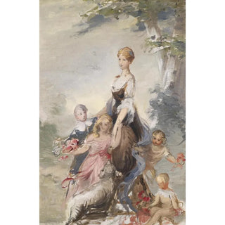 Reproduction of the painting Mother with children - Adolf Pirsch