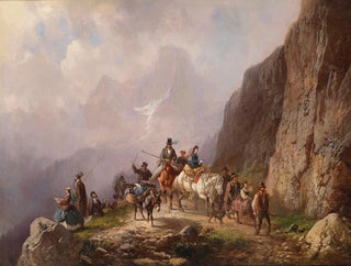 Société urbaine en excursion en montagne - Adolf Schmidt — artwork view