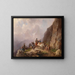 Société urbaine en excursion en montagne - Adolf Schmidt — framed artwork on a wall