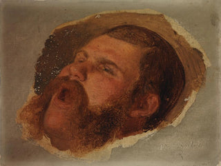 Study of a Man in Profile - Adolf Schrödter — artwork view