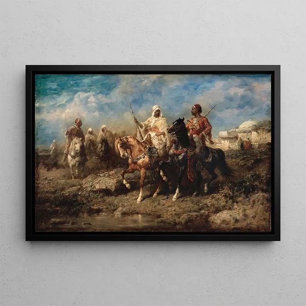 Arabes - Adolf Schreyer — framed artwork on a wall