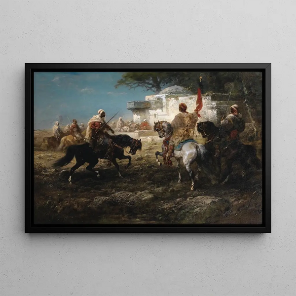The Standard-bearer - Adolf Schreyer — framed artwork on a wall