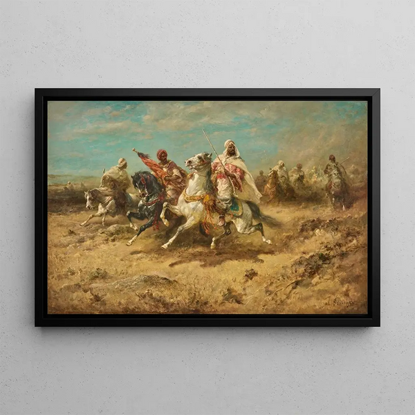 La charge - Adolf Schreyer — framed artwork on a wall