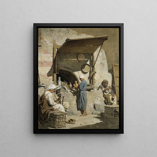 The Café - Adolf Seel — framed artwork on a wall