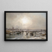Winter Pleasures on an Icy Canal Painting by Adolf Stademann — framed artwork on a wall