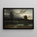 The convent Fahr near Zurich on the Limmat River - Adolf Stäbli — framed artwork on a wall