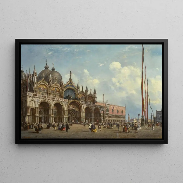 Place Saint-Marc Venice - Adolf Sukkert — framed artwork on a wall