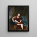 Portrait of a Young Woman - Adolf Theer — framed artwork on a wall