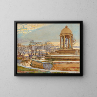 La fontaine de la flore à Berne - Adolf Tiche — framed artwork on a wall