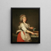 Madame A. Aughi, friend of Queen Marie-Antoinette, as a milkmaid at the Royal Dairy of Trianon - Adolf Ulrik Wertmüller — framed artwork on a wall