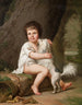 Portrait of the young Henri Bertholet Campan 1784-1821 with the dog Aline - Adolf Ulrik Wertmüller — artwork view