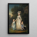 La reine Marie-Antoinette de France et deux de ses enfants se promenant dans le parc de Trianon - Adolf Ulrik Wertmüller — framed artwork on a wall
