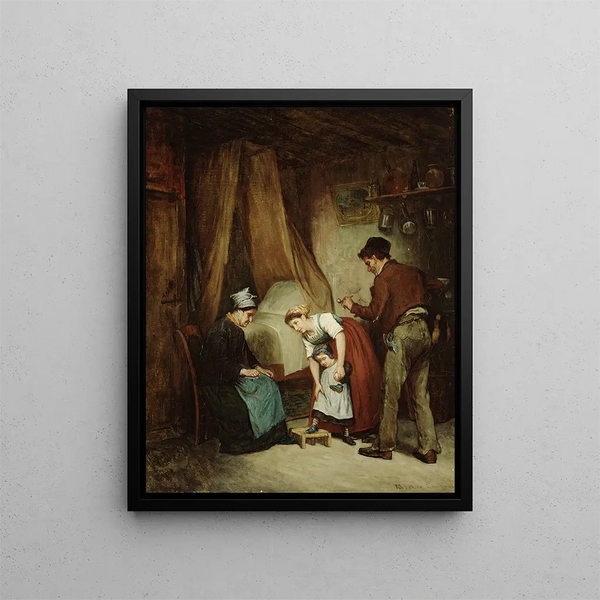A French shoemaker - Adolf von Becker — framed artwork on a wall