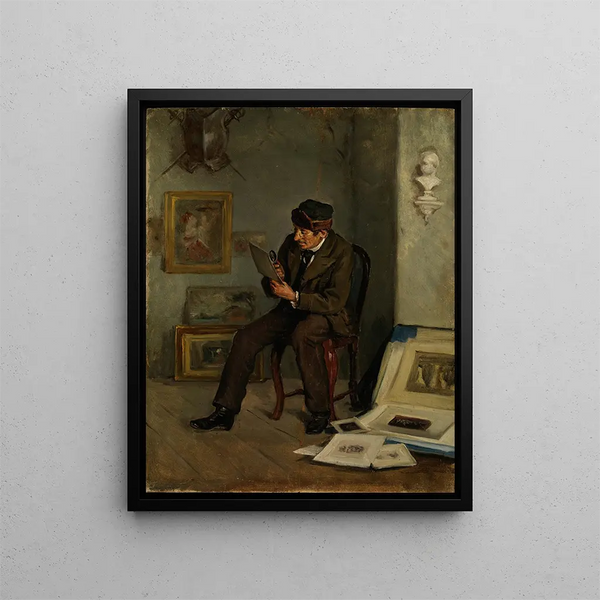 L'expert en art - Adolf von Becker — framed artwork on a wall