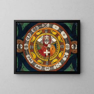 Chinese Painting - Adolf Wölfli — framed artwork on a wall