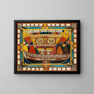 The God Father Giant Lightning Transparent - Adolf Wölfli — framed artwork on a wall