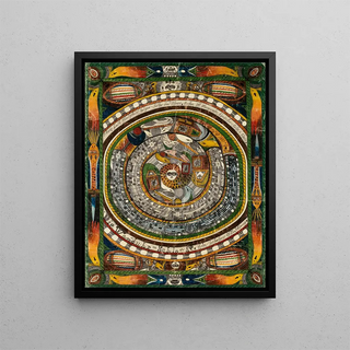 L'horloge murale Snake d'une heure - Adolf Wölfli — framed artwork on a wall
