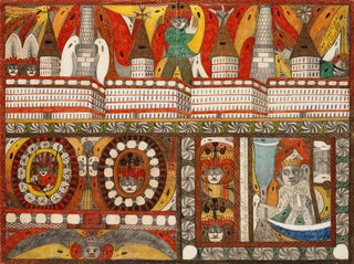 La terrible grande étreinte de la ville géante Mère Corne Est Mur Hall - Adolf Wölfli — artwork view