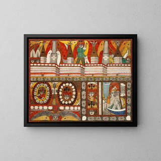 La terrible grande étreinte de la ville géante Mère Corne Est Mur Hall - Adolf Wölfli — framed artwork on a wall