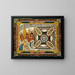 the giant serpent Sorrantta, three angels of eternity, and the great Saint Adolf Strn in the old creation - Adolf Wölfli — framed artwork on a wall