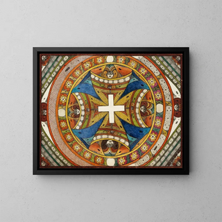 Roosali of India, Roosali of Ruland, Roosali of China and Roosali of Japan at Skt AdolfRoosaGaarta - Adolf Wölfli — framed artwork on a wall