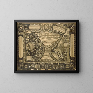 Rosalinda Lina Solo Sngara - Adolf Wölfli — framed artwork on a wall