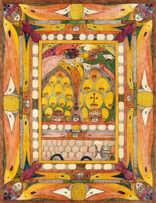 Indian Uhaja painting, my dear godparents of baptism - Adolf Wölfli — artwork view