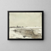 Winter landscape with church in the distance - Adolf le Comte — framed artwork on a wall