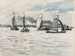 Bateaux à voile sur une surface d'eau - Adolf le Comte — artwork view