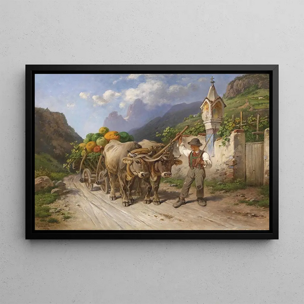 Rich Harvest - Adolf van der Venne — framed artwork on a wall