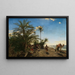 Les palmiers d'Akabah sur la mer Rouge - Adolf von Meckel — framed artwork on a wall