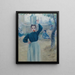 La petite villageoise à l'œillet rouge - Adolfo Guiard — framed artwork on a wall