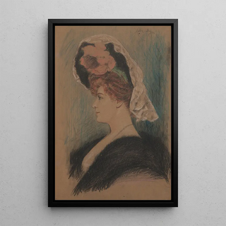 Lillian Russell - Adolfo Müller-Ury — framed artwork on a wall