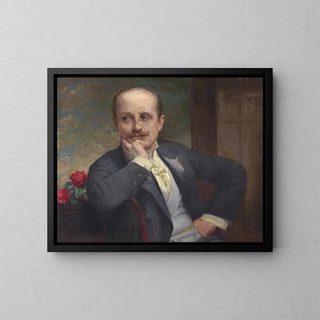 Self-portrait Painting - Adolfo Müller-Ury — framed artwork on a wall
