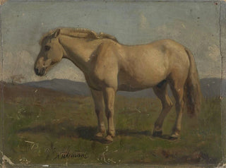 A gray horse - Adolph Tidemand — artwork view