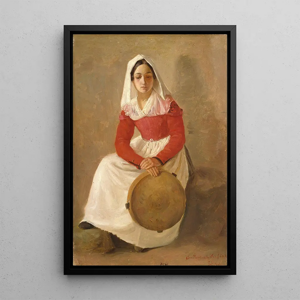 Reproduction of the painting of a woman named Anunziata in Subiaco - Adolph Tidemand