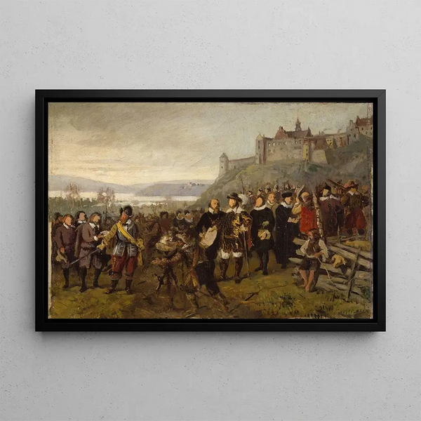 Christian IV fondant Christiania Esquisse - Adolph Tidemand — framed artwork on a wall