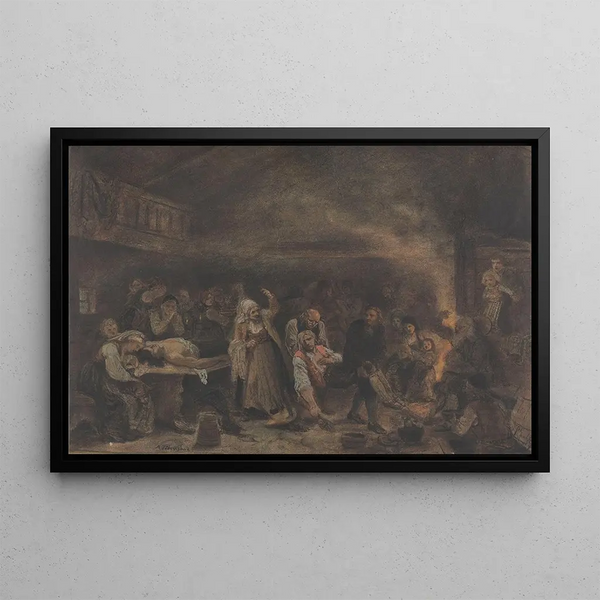 After the Duel - Adolph Tidemand — framed artwork on a wall