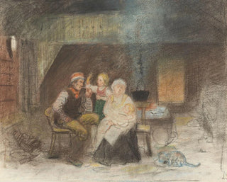 Family group in a farm - Adolph Tidemand — artwork view