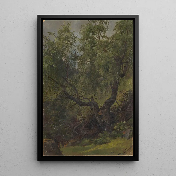Reproduction of the painting Study of the Numedal Forest - Adolph Tidemand