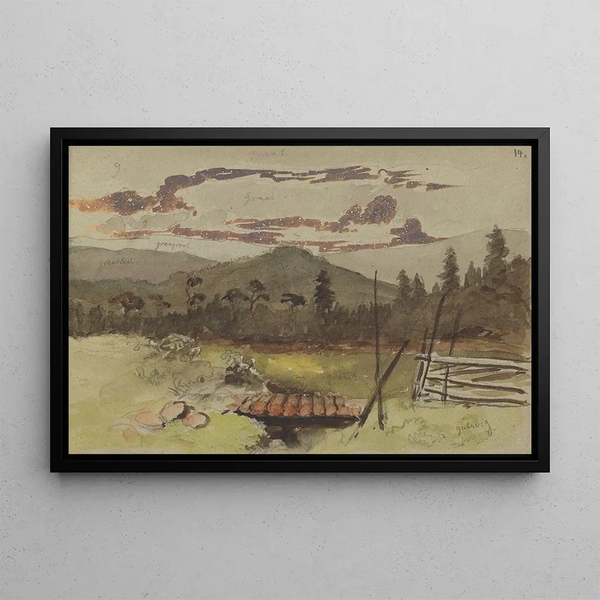 From Gulsvik - Adolph Tidemand — framed artwork on a wall