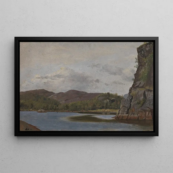 the coast near Mandal - Adolph Tidemand — framed artwork on a wall