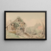 House at the roadside - Adolph Tidemand — framed artwork on a wall