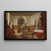 Interior painting of the church of Voss - Adolph Tidemand — framed artwork on a wall
