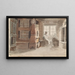 Interior with figures at Leksand - Adolph Tidemand — framed artwork on a wall